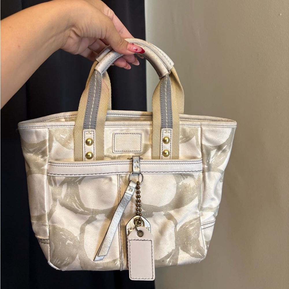 Vintage/y2k Coach small bag/tote ivory/white
